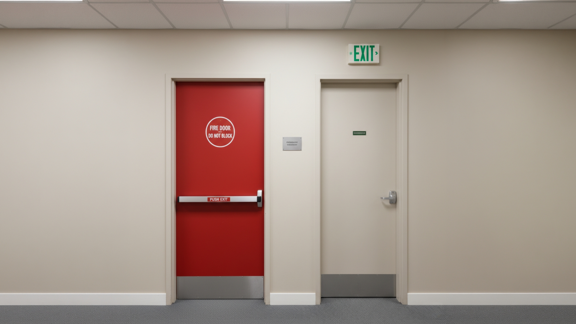 Porta tagliafuoco e uscita di emergenza: non sono la stessa cosa